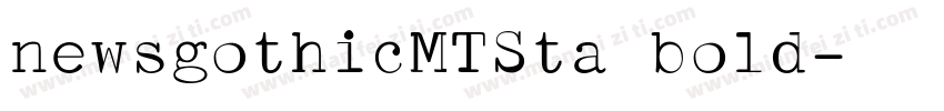 newsgothicMTSta bold字体转换